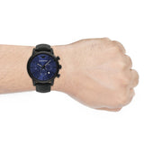 Emporio Armani Luigi Analog Blue Dial Black Leather Strap Watch For Men - AR11351 Authentic Buy Shop Now