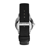 Emporio Armani Gianni Quartz Black Dial Black Leather Strap Watch For Men - AR0382 Authentic Buy Shop Now