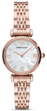 Emporio Armani Gianni T-Bar Mother of Pearl Dial Rose Gold Steel Strap Watch For Women - AR11316 Authentic Buy Shop Now
