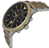 Emporio Armani Classic Blue Dial Two Tone Steel Strap Watch For Men - AR1847 Authentic Buy Shop Now