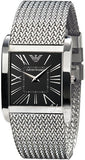 Emporio Armani Classic Black Dial Silver Mesh Bracelet Watch For Women - AR2013 Authentic Buy Shop Now