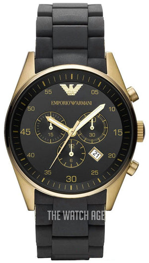 Emporio Armani Sportivo Quartz Black Dial Black Steel Strap Watch For Men - AR8023 Authentic Buy Shop Now