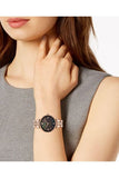 Emporio Armani Gianni T-Bar Black Dial Rose Gold Strap Watch For Women - AR11145 Authentic Buy Shop Now