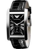 Emporio Armani Black Dial Black Leather Strap Watch For Men - AR0143 Authentic Buy Shop Now