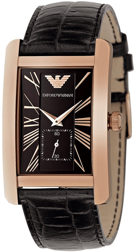 Emporio Armani Classic Black Dial Black Leather Strap Watch For Women - AR0169 Authentic Buy Shop Now