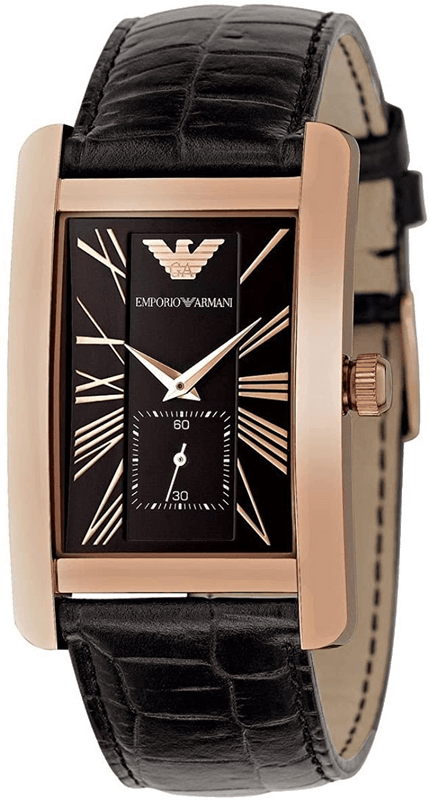 Emporio Armani Classic Black Dial Black Leather Strap Watch For Women - AR0169 Authentic Buy Shop Now