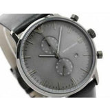 Emporio Armani Classic Grey Dial Grey Leather Strap Watch For Men - AR0388 Authentic Buy Shop Now