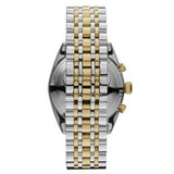 Emporio Armani Classic Chronograph White Dial Two Tone Steel Strap Watch For Men - AR0396 Authentic Buy Shop Now