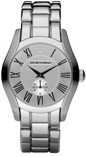 Emporio Armani Classic Quartz Silver Dial Silver Steel Strap Watch For Men - AR0647 Authentic Buy Shop Now