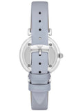 Emporio Armani Gianni T-Bar Mother Of Pearl White Dial Grey Leather Strap Watch For Women - AR11039 Authentic Buy Shop Now