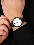 Emporio Armani Luigi White Dial Black Mesh Bracelet Watch For Men - AR11046 Authentic Buy Shop Now