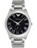 Emporio Armani Valente Quartz Black Dial Silver Steel Strap Watch For Men - AR11086 Authentic Buy Shop Now