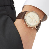Emporio Armani Aviator Grey Dial Brown Leather Strap Watch For Men - AR11106 Authentic Buy Shop Now