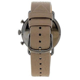 Emporio Armani Aviator Chronograph Quartz Grey Dial Beige Leather Strap Watch For Men - AR11107 Authentic Buy Shop Now