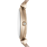 Emporio Armani Gianni T Bar Analog Silver Dial Beige Leather Strap Watch For Women - AR11127 Authentic Buy Shop Now