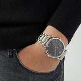 Emporio Armani Classic Quartz Grey Dial Silver Steel Strap Watch For Men - AR11134 Authentic Buy Shop Now