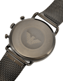 Emporio Armani Aviator Brown Dial Grey Mesh Bracelet Watch For Men - AR11141 Authentic Buy Shop Now