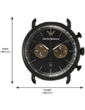 Emporio Armani Aviator Black Dial Black Mesh Bracelet Watch For Men - AR11142 Authentic Buy Shop Now