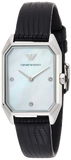 Emporio Armani Gioia Analog Mother of Pearl Dial Black Leather Strap Watch For Women - AR11148 Authentic Buy Shop Now
