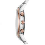 Emporio Armani Giovanni Chronograph Quartz White Dial Two Tone Steel Strap Watch For Men - AR11209 Authentic Buy Shop Now