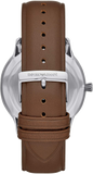 Emporio Armani Giovanni Quartz White Dial Brown Leather Strap Watch For Men - AR11211 Authentic Buy Shop Now