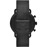 Emporio Armani Aviator Chronograph Black Dial Black Mesh Bracelet Watch For Men - AR11264 Authentic Buy Shop Now