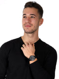 Emporio Armani Renato Black Dial Black Leather Strap Watch for Men - AR11276 Authentic Buy Shop Now