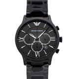 Emporio Armani Giovanni Chronograph Black Dial Black Steel Strap Watch For Men - AR11349 Authentic Buy Shop Now