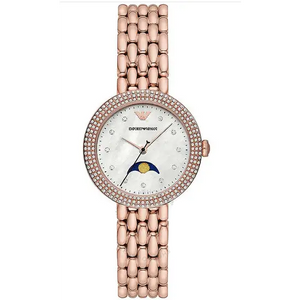Emporio Armani Rosa Mother of Pearl Dial Rose Gold Steel Strap Watch For Women - AR11462 Authentic Buy Shop Now