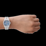 Emporio Armani Federica Three-Hand Date Blue Dial Silver Steel Strap Watch For Women - AR11593 Authentic Buy Shop Now