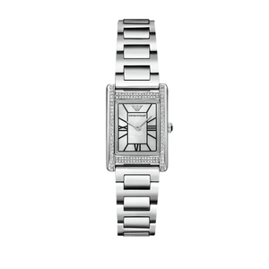 Emporio Armani Empire Mother of Pearl Dial Silver Steel Strap Watch For Women - AR11625 Authentic Buy Shop Now