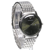 Emporio Armani Minimalist Green Dial Silver Steel Strap Watch for Men - AR11644 Authentic Buy Shop Now