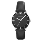 Emporio Armani Classic Quartz Black Dial Black Leather Strap Watch For Women - AR1600 Authentic Buy Shop Now