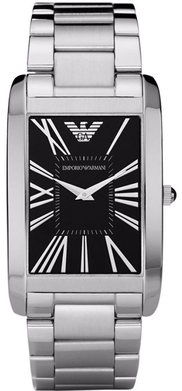 Emporio Armani Classic Analog Black Dial Silver Steel Strap Watch For Men - AR1608 Authentic Buy Shop Now
