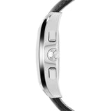 Emporio Armani Valente Chronograph Black Dial Black Leather Strap Watch For Men - AR1633 Authentic Buy Shop Now