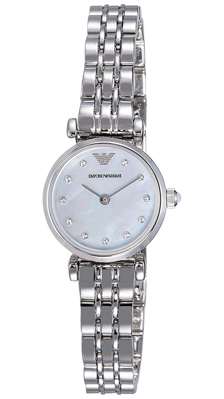 Emporio Armani Gianni Blue Dial Silver Steel Strap Watch For Women - AR1961 Authentic Buy Shop Now