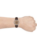 Emporio Armani Luigi Meccanico Brown Dial Brown Leather Strap Watch For Men - AR1982 Authentic Buy Shop Now