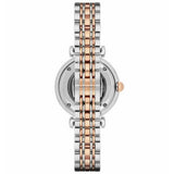 Emporio Armani Gianni T Bar Analog White Dial Two Tone Steel Strap Watch For Women - AR2076 Authentic Buy Shop Now