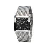 Emporio Armani Classic Black Dial Silver Mesh Bracelet Watch For Women - AR2013 Authentic Buy Shop Now
