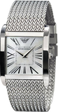 Emporio Armani Super Slim Quartz White Dial Silver Mesh Bracelet Watch For Women - AR2015 Authentic Buy Shop Now