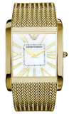 Emporio Armani Mother of Pearl Dial Gold Mesh Bracelet Watch For Men - AR2016 Authentic Buy Shop Now