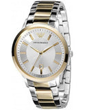Emporio Armani Renato Silver Dial Two Tone Steel Strap Watch For Men - AR2449 Authentic Buy Shop Now