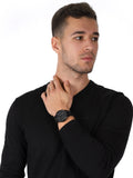 Emporio Armani Sportivo Chronograph Black Dial Black Leather Strap Watch For Men - AR2461 Authentic Buy Shop Now