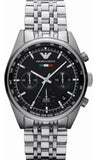 Emporio Armani Sportivo Chronograph Black Dial Silver Steel Strap Watch For Men - AR5984 Authentic Buy Shop Now