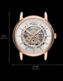 Emporio Armani Luigi Skeleton Silver Dial Black Leather Strap Watch For Men - AR60007 Authentic Buy Shop Now