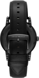 Emporio Armani Meccanico Automatic Skeleton Dial Black Leather Strap Watch For Men - AR60008 Authentic Buy Shop Now