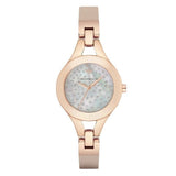 Emporio Armani Chiara Quartz Crystals White Dial Rose Gold Leather Strap Watch For Women - AR7437 Authentic Buy Shop Now