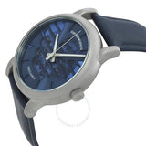 Emporio Armani Luigi Automatic Blue Dial Blue Leather Strap Watch For Men - AR60030 Authentic Buy Shop Now