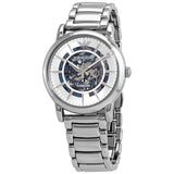 Emporio Armani Meccanico Automatic Silver Dial Silver Steel Strap Watch for Men - AR60006 Authentic Buy Shop Now