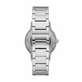 Emporio Armani Renato Automatic Blue Dial Silver Steel Strap Watch For Men - AR60037 Authentic Buy Shop Now